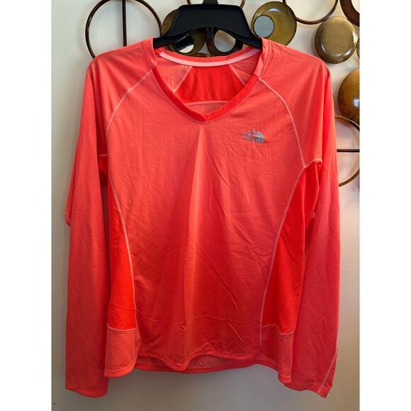 Women’s The North Faced Orange long sleeve top size medium - Picture 1 of 5